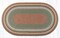 Earth Rugs C-413 Buttermilk / Cranberry Oval Braided Rug 27" x 45"